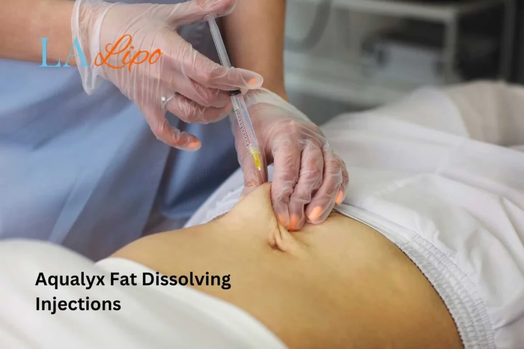 woman having fat dissolving injections Lancashire in the stomach