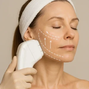 Woman having HI-FU to reduce wrinkles call LA LIPO Lancashire Now!