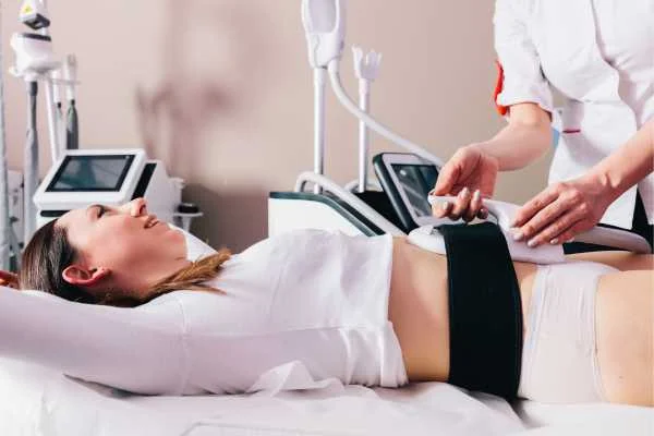 woman having body sculpting to help improve her body image and her mental health Lancashire