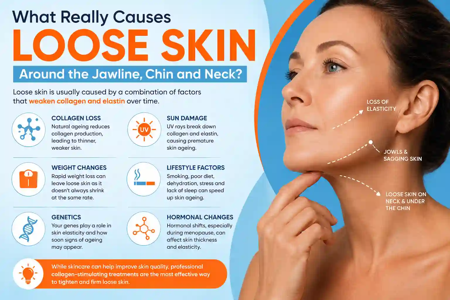 What Really Causes Loose Skin Around the Jawline, Chin and Neck Lancashire?